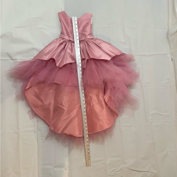 Stunning Girls’ Formal Dress with Pink Tulle & Accent Coat | Size 4 - Picture 3 of 14